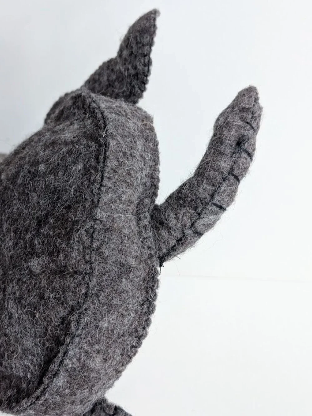 Handmade Brown Elephant Felt Crossbody Shoulder Bag Purse